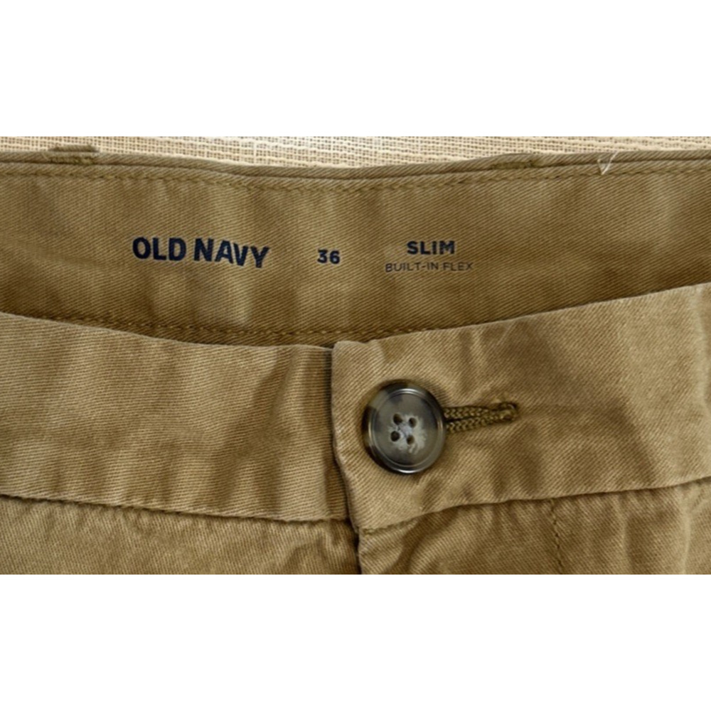 Old Navy Khaki Men's Shorts Size 36 Slim Fit 8.5" Inseam Beige - Picture 3 of 7